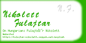 nikolett fulajtar business card